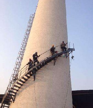 潍坊烟囱安装旋转梯施工措施以及防腐