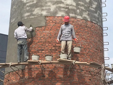 湖南砖烟囱外壁水泥砂浆粉刷施工要求及施工工艺?