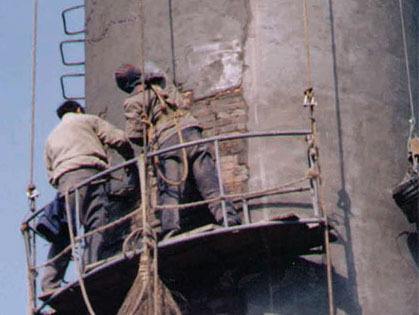广州烟囱外壁挂钢丝网水泥砂浆粉刷施工工艺