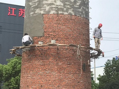 新疆砖烟囱外壁抹灰美化加固技术措施