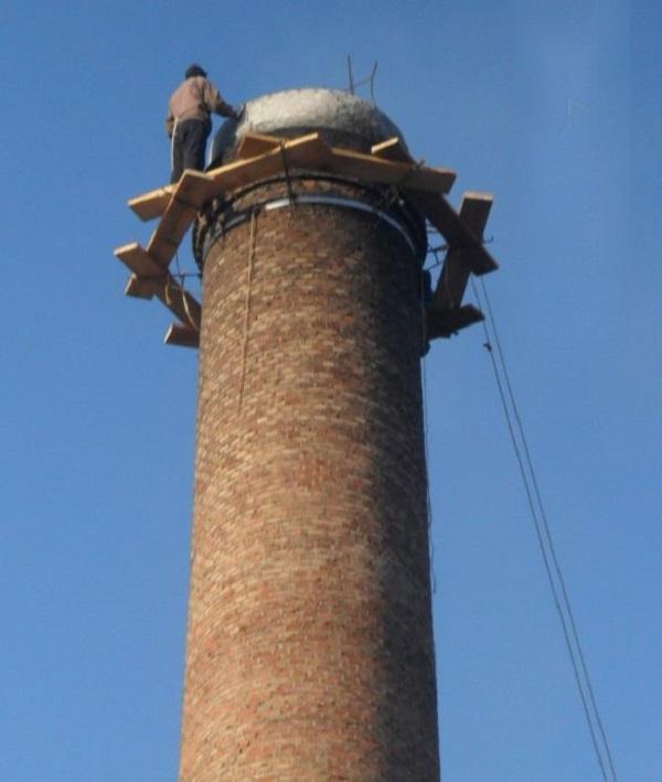 西安砖烟囱拆除加高改造工程技术方案: