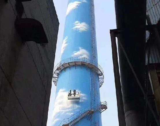 九江120米烟囱美化施工技术方案