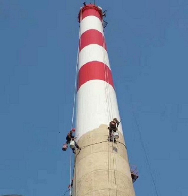 安徽烟囱刷色环美化的施工步骤与注意事项